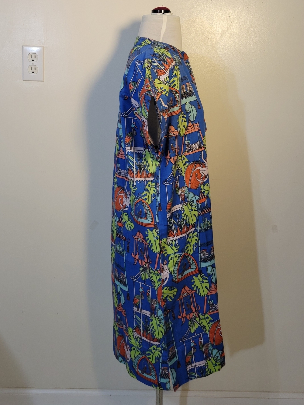 Jayne's Studio (Women's M) 100% Cotton Menagerie Luxe Sateen Full Pajama Shirt - Picture 3 of 10